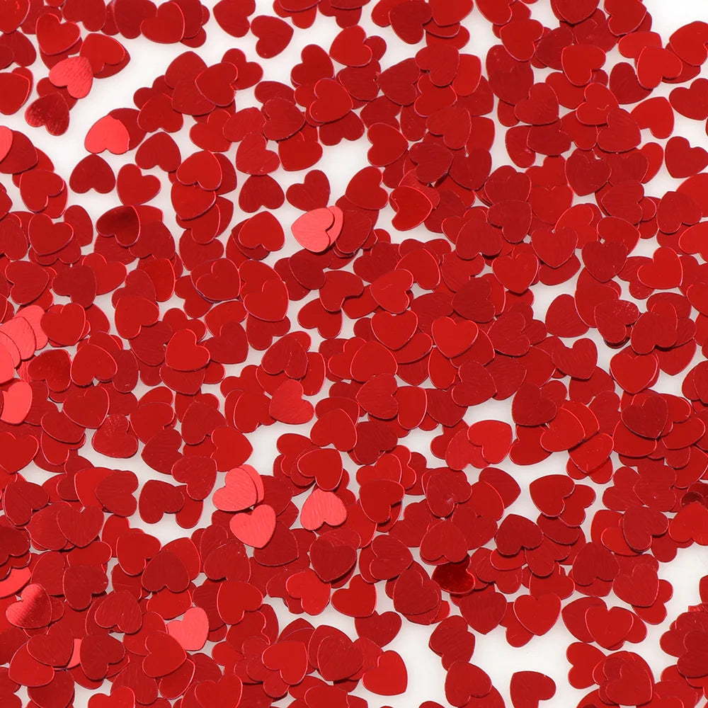 Red Love Heart Table Confetti