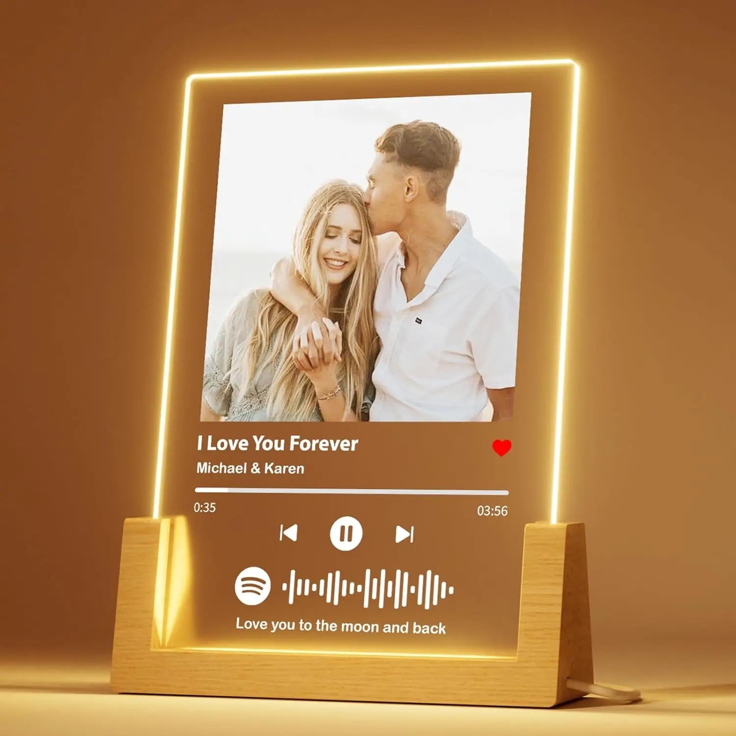 Personalized Spotify Music Acrylic Plaque – Romantic Gift